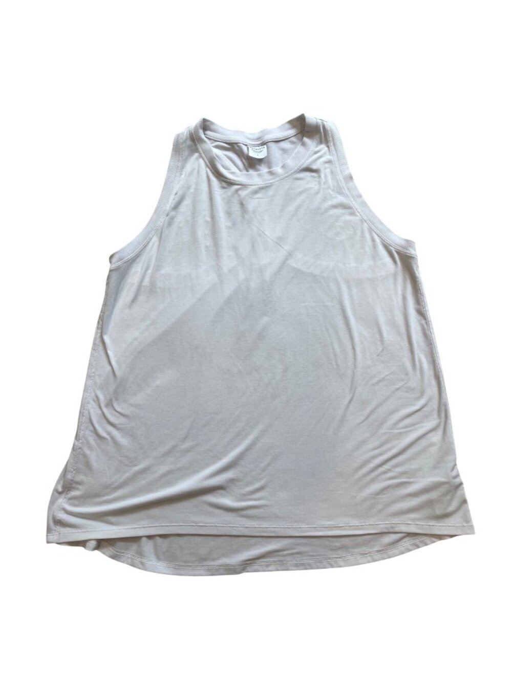 Athleta With Ease Hybrid Tank Women's Size Large‎ White Racerback Yoga Wicking